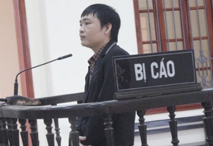 Trương Văn Quang tại phiên tòa.