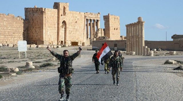 Chưa đầy 1 tháng, quân đội Syria với sự yểm trợ tích cực từ trên không của Nga đã giải phóng hoàn toàn thành cổ Palmyra từ tay khủng bố.(Ảnh: Sputnik).