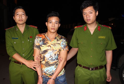 Nguyễn Thành Chung bị công an bắt giữ. Ảnh: Công an Thanh Hóa