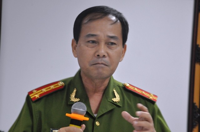 Đại tá Nguyễn Minh Thông, Chánh văn phòng Cơ quan Cảnh sát điều tra, Công an TPHCM. Ảnh Việt Văn.