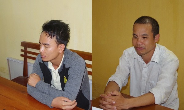 Đối tượng Trương Minh Tam và Chu Mạnh Sơn tại cơ quan điều tra. 