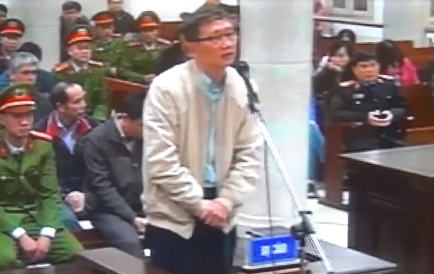 Bị cáo Trịnh Xuân Thanh tại phiên tòa.