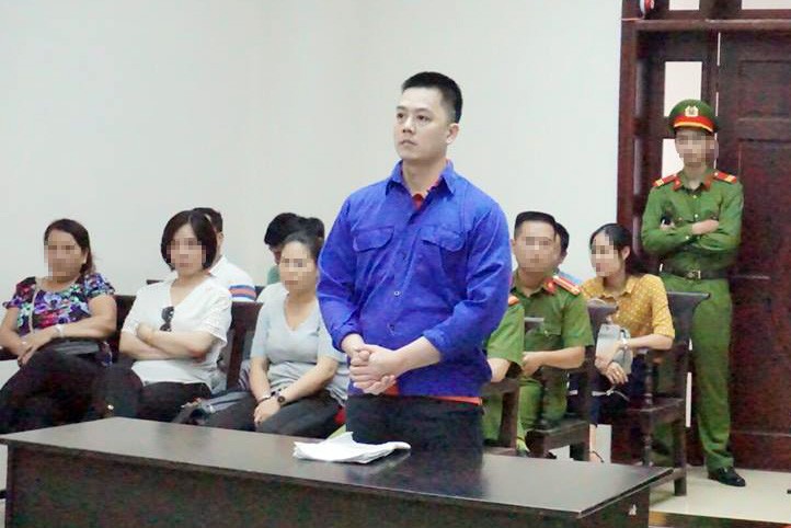 Bị cáo Hùng tại phiên tòa.