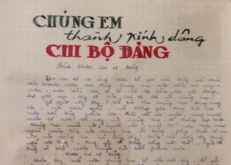 Bút tích nhà văn - liệt sĩ Xuân Quý tại ngôi trường 100 tuổi