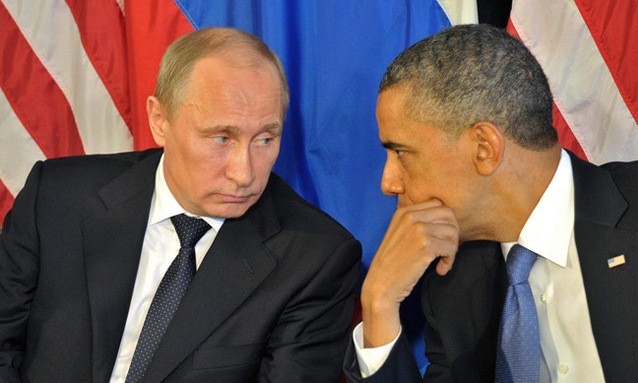Tổng thống Nga Vladimir Putin và người đồng cấp Mỹ Barack Obama. (Ảnh minh họa: Reuters).