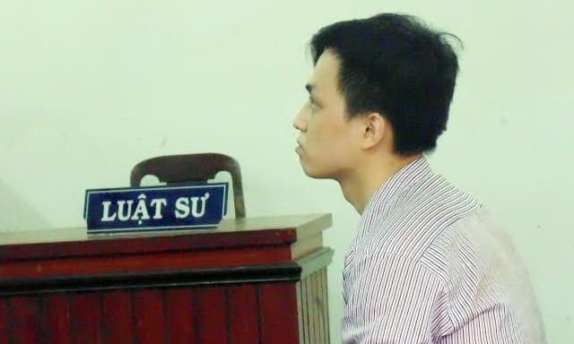 Nguyễn Văn Đại tại phiên tòa. Ảnh: Tân Châu.