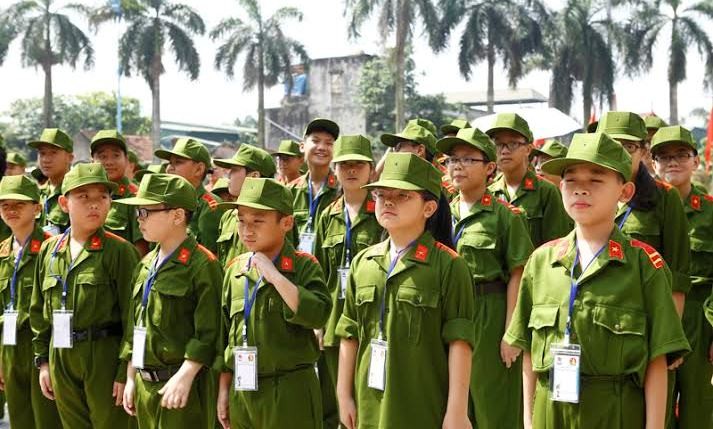 Thiếu nhi đến từ các tỉnh thành Lạng Sơn, Hà Nội, Hải Dương, Hải Phòng, Bắc Ninh, Nghệ An tham gia Học kỳ Công an khóa 2.