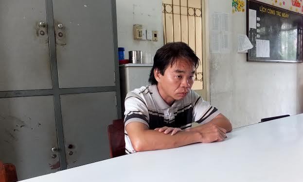 Nghi phạm Nguyễn Thanh Nam tại cơ quan điều tra.