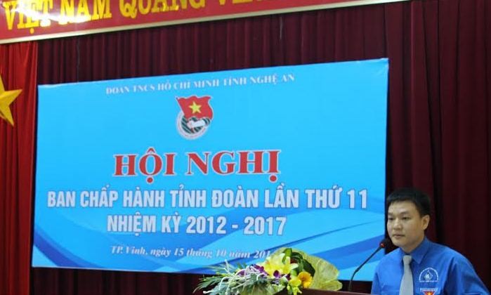 Anh Phạm Tuấn Vinh – Bí thư tỉnh đoàn khóa XVI, nhiệm kỳ 2012- 2017.