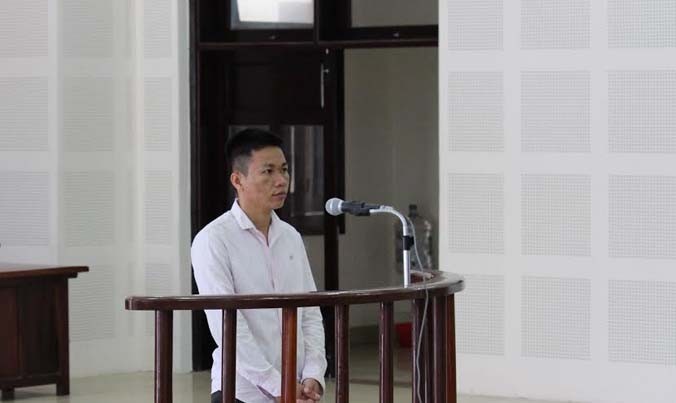 Đối tượng Nguyễn Văn Lý tại tòa. Ảnh CTV.