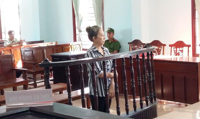 Bị cáo Nguyễn Thị Tư tại phiên tòa.