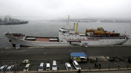 Phà Mangyongbong đậu ở Vladivostok. (Nguồn: Reuters).