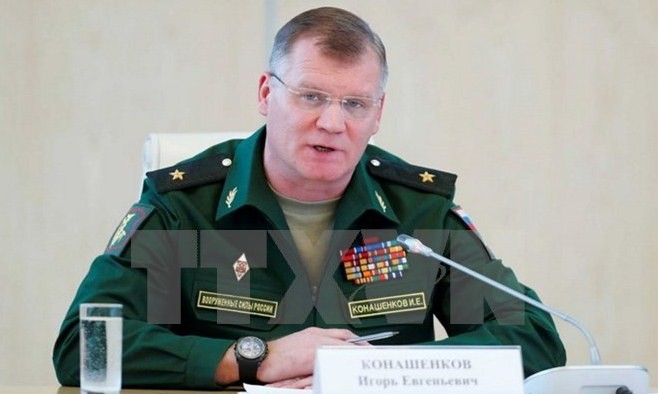 Người phát ngôn Bộ Quốc phòng Nga Igor Konashenkov. (Nguồn: Reuters/TTXVN)