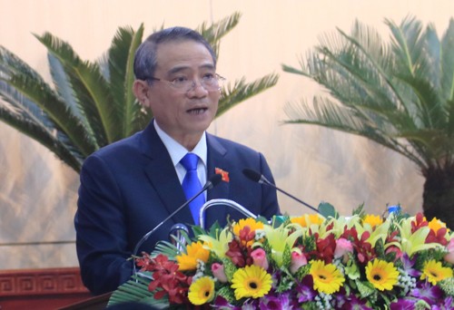 Ông Trương Quang Nghĩa, Bí thư Thành ủy Đà Nẵng phát biểu tại phiên khai mạc kỳ họp HĐND TP Đà Nẵng.