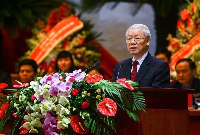 Tổng Bí thư Nguyễn Phú Trọng phát biểu chỉ đạo Đại hội Công đoàn Việt Nam.