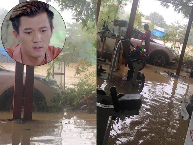 Nhà của diễn viên Hà Việt Dũng ở Đà Nẵng ngập sâu trong nước. 