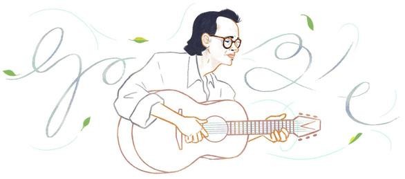 Biểu tượng nhạc sĩ Trịnh Công Sơn trên Google.