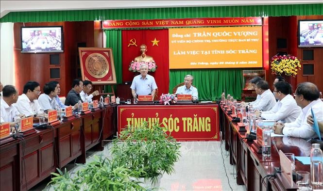 Bí thư Tỉnh ủy Sóc Trăng Phan Văn Sáu phát biểu.