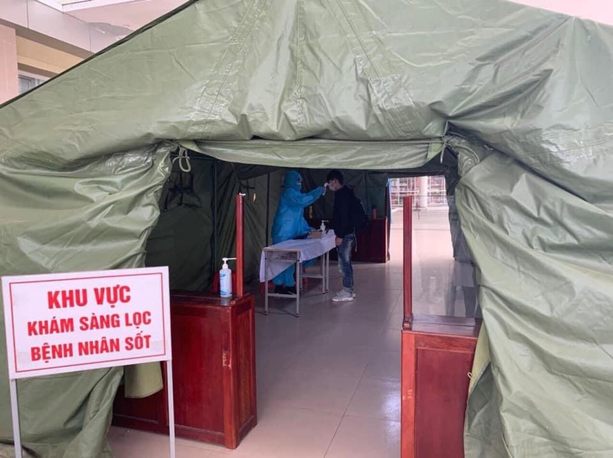Bệnh viện đa khoa Lạng Sơn xiết chặt công tác phòng chống dịch COVID-19 .Ảnh: TL