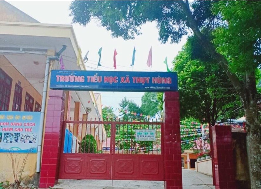 Trường Tiểu học Thụy Hùng, nơi xảy ra câu chuyện học sinh nghi bị cô giáo gây tổ hại cho học sinh .Ảnh: Duy Chiến