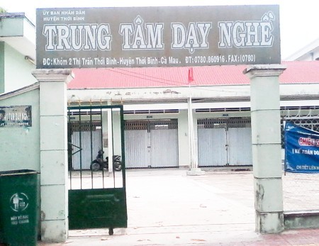 Trung tâm dạy nghề huyện Thới Bình (Cà Mau).