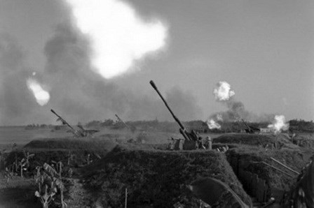 Một trận địa pháo cao xạ của quân đội nhân dân Việt Nam trong giai đoạn kháng chiến chống Mỹ