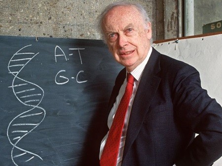 Nhà khoa học James Watson, nhận giải Nobel năm 1962 với công trình khám phá cấu trúc xoắn kép của ADN.