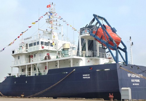TàuVP ASPHALT 2vừa bị cướp biển tấn công - Ảnh: VMRCC cung cấp 