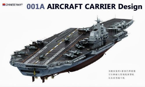 Mẫu thiết kế được cho là của tàu sân bay Trung Quốc tự đóng Type 001A.