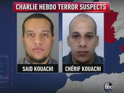 Hai anh em nhà Kouachi đã gây ra vụ thảm sát kinh hoàng ở tòa soạn báo Charlie Hebdo
