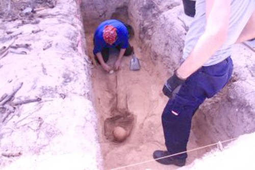 Bộ xương mới được khai quật trên đảo Beacon được cho là từ tàu Batavia.