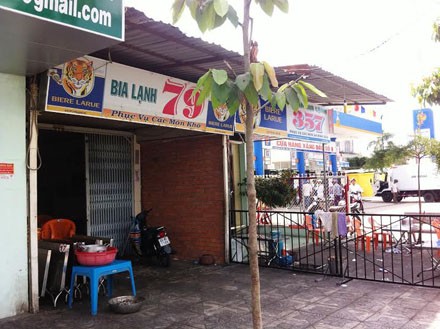 Nơi xảy ra vụ chém người tại quán nhậu trên đường Nguyễn Tất Thành, phường 8 (TP Cà Mau)