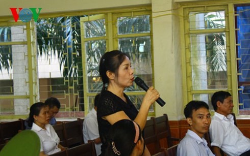Bà Nguyễn Thị Thu Hà tại phiên tòa xét xử Lý Nguyễn Chung. 