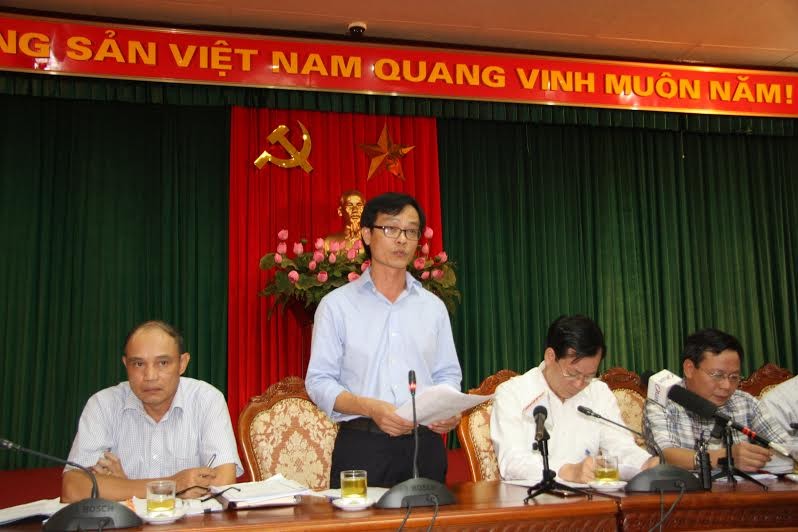 Các đơn vị liên quan báo cáo về kế hoạch trưng bày Bảo tàng Hà Nội. Ảnh DN