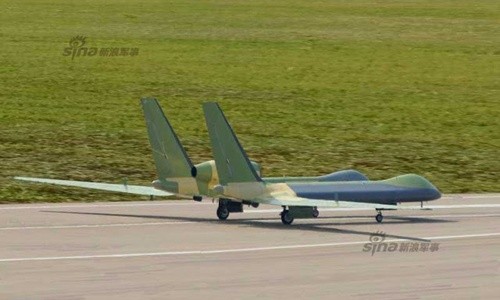 Hình ảnh được cho là của máy bay không người lái Thần Điêu của Trung Quốc. Ảnh:Sina