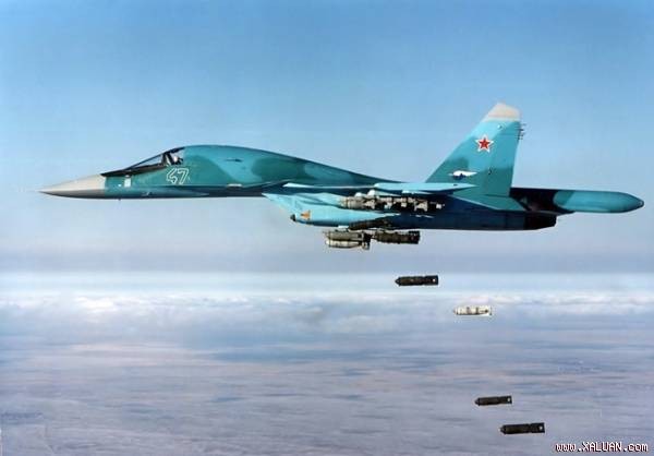 Máy bay ném bom Su-34 của Không quân Nga.
