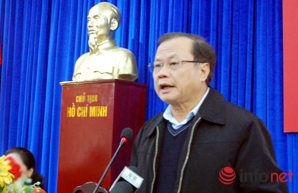 Ông Phạm Quang Nghị, người chỉ đạo Thành ủy Hà Nội tiếp xúc cử tri quận Hai Bà Trưng. (Ảnh: Xuân Tùng)