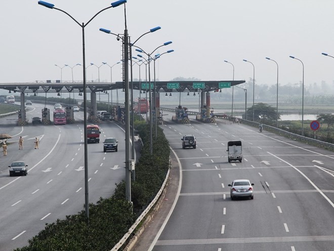 Trạm thu phí trên tuyến cao tốc Cầu Giẽ-Ninh Bình. (Ảnh: VEC cung cấp) 