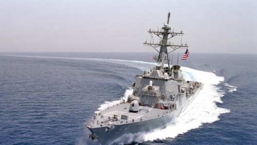 Tàu chiến USS Curtis Wilbur của Mỹ. Ảnh: Reuters 