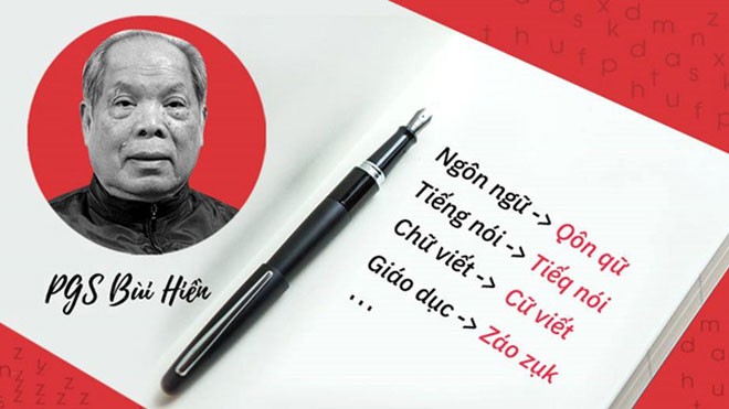 Đề xuất cải tiến tiếng Việt của PGS Bùi Hiền đang gây nhiều tranh cãi. 