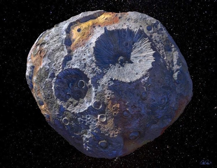 Mô phỏng hình ảnh tiểu hành tinh 16 Pysche. 