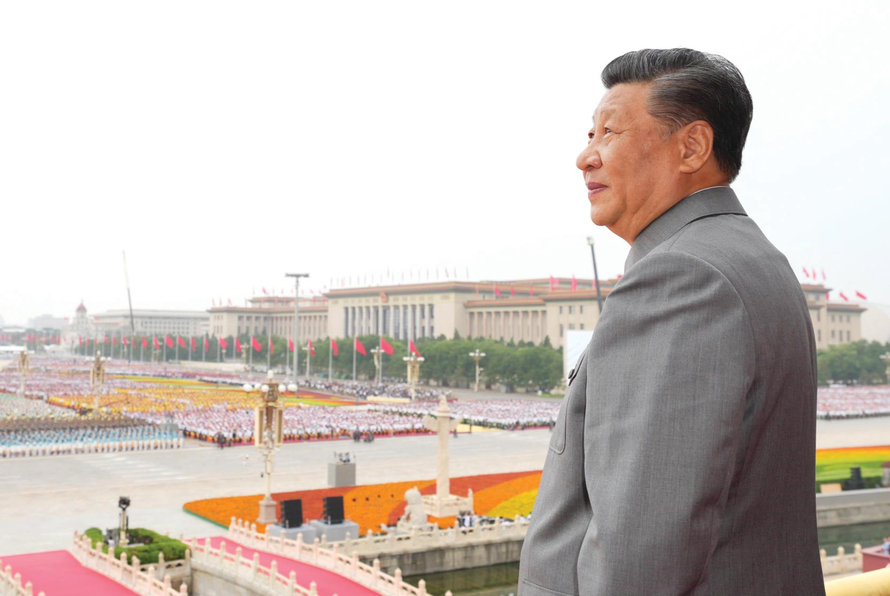 Tổng Bí thư, Chủ tịch nước Trung Quốc Tập Cận Bình phát biểu trước quảng trường Thiên An Môn. Ảnh: Xinhua
