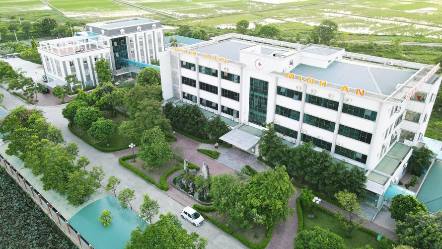 Bệnh viện Đa khoa Minh An, huyện Quỳnh Lưu, Nghệ An, nơi ghi nhận chùm lây nhiễm COVID-19.