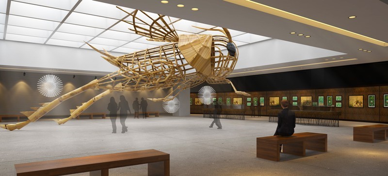 Mô hình dế mèn khổng lồ dài 15m tại triển lãm "Dế mèn phiêu lưu ký-Chạm tới những thế giới"