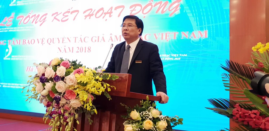 Nhạc sỹ Đinh Trung Cẩn, Tổng Giám đốc VCPMC thông báo kết quả hoạt động năm 2018