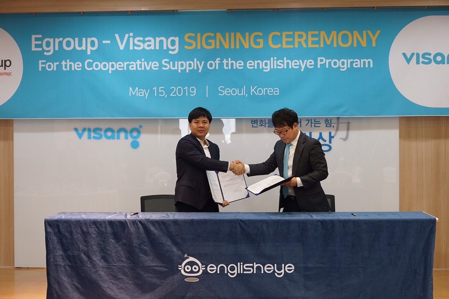 Lãnh đạo hai tập đoàn ký kết hợp tác đưa chương trình Englisheye về Việt Nam