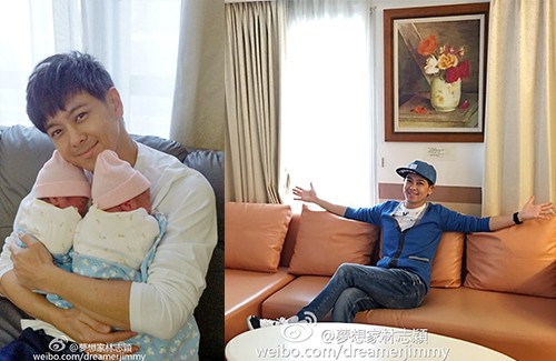 Lâm Chí Dĩnh vui mừng thông báo gia đình anh vừa đón hai con trai sinh đôi về nhà.