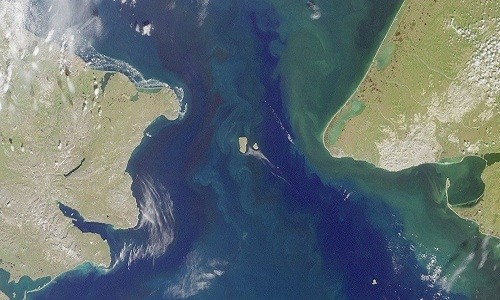 Vùng Siberia, Nga và Bắc Mỹ có thể hợp nhất thành siêu lục địa trong tương lai. Ảnh: NASA.