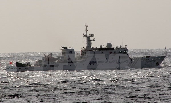 Tàu CCG số hiệu 31239 của Trung Quốc tại vùng biển gần đảo tranh chấp Điếu Ngư/Senkaku trên Biển Hoa Đông. (Nguồn: AFP/TTXVN) 