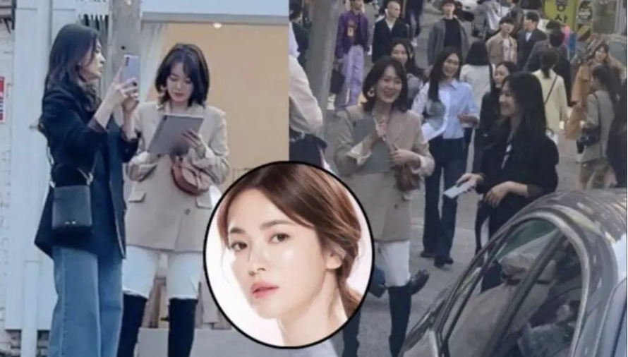 Mỹ nhân độc thân Song Hye Kyo rạng ngời trẻ trung qua ảnh chụp lén